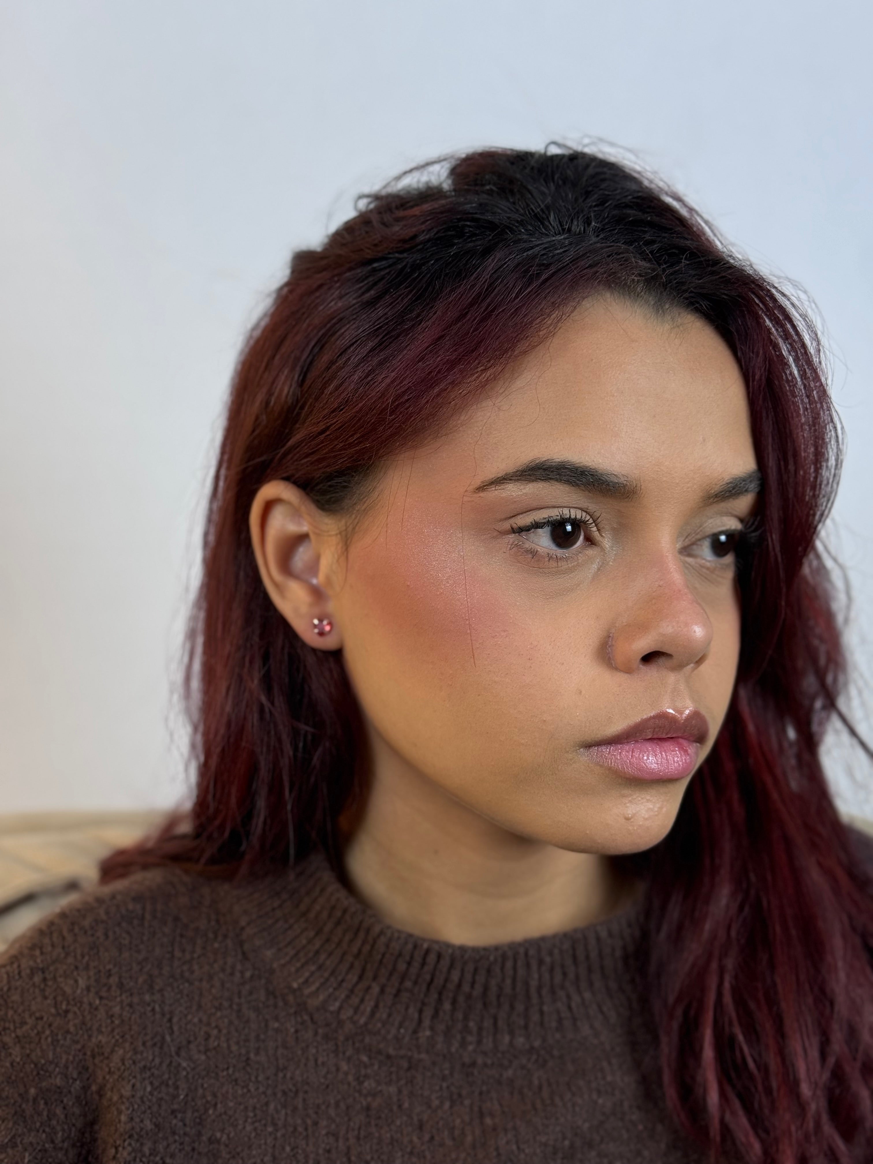 Brinco Coração Vermelho Prata 925