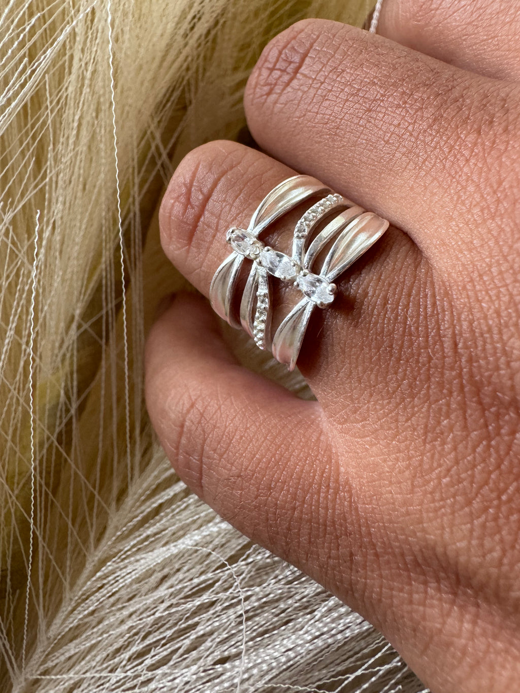 Anel Princesa  prata 925