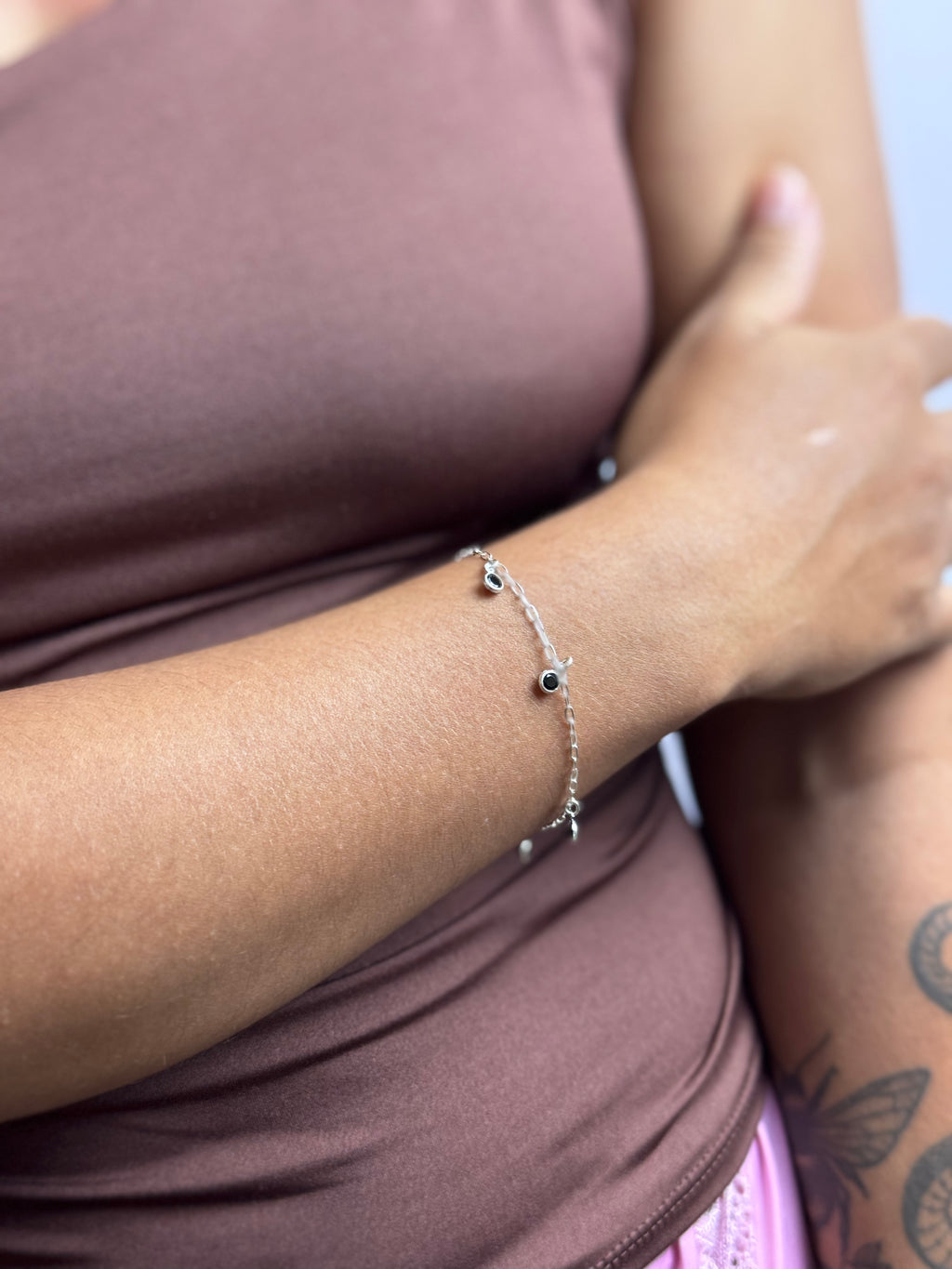 Pulseira Ponto de luz Black Prata 925