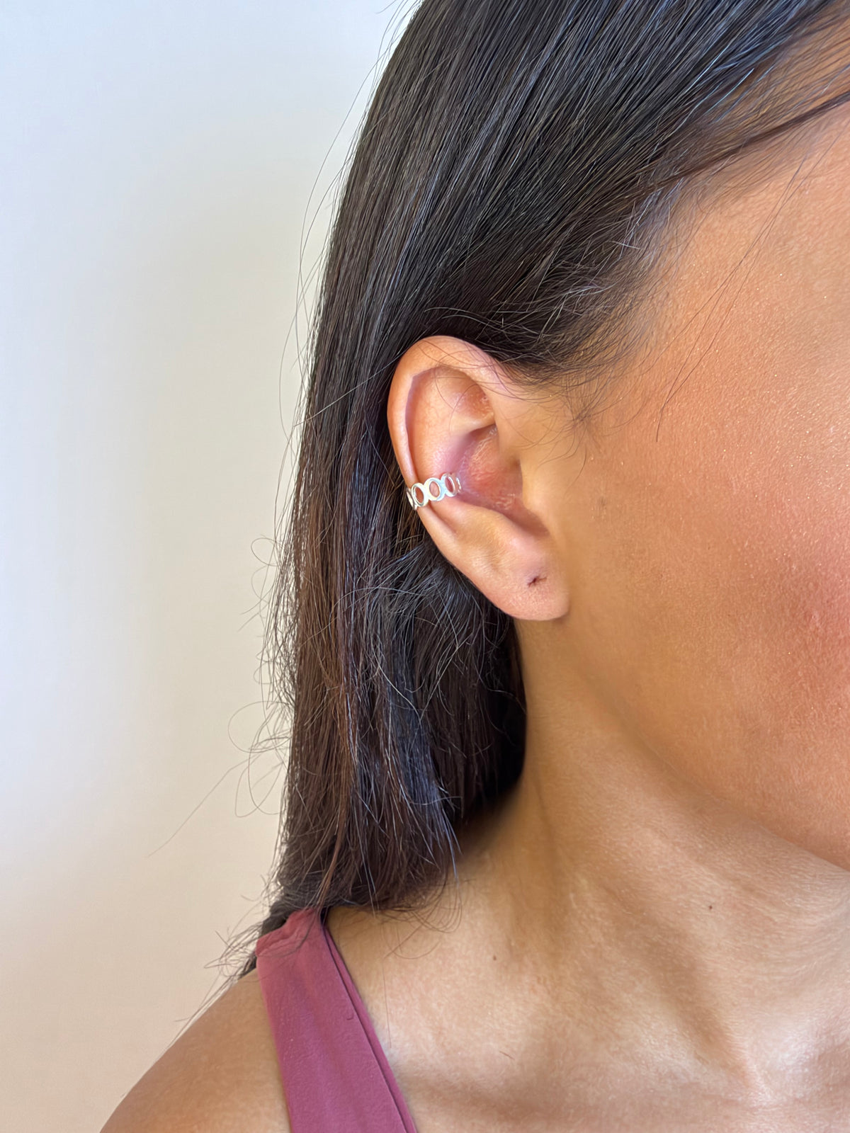 Ear Cruff de pressão em Prata 925