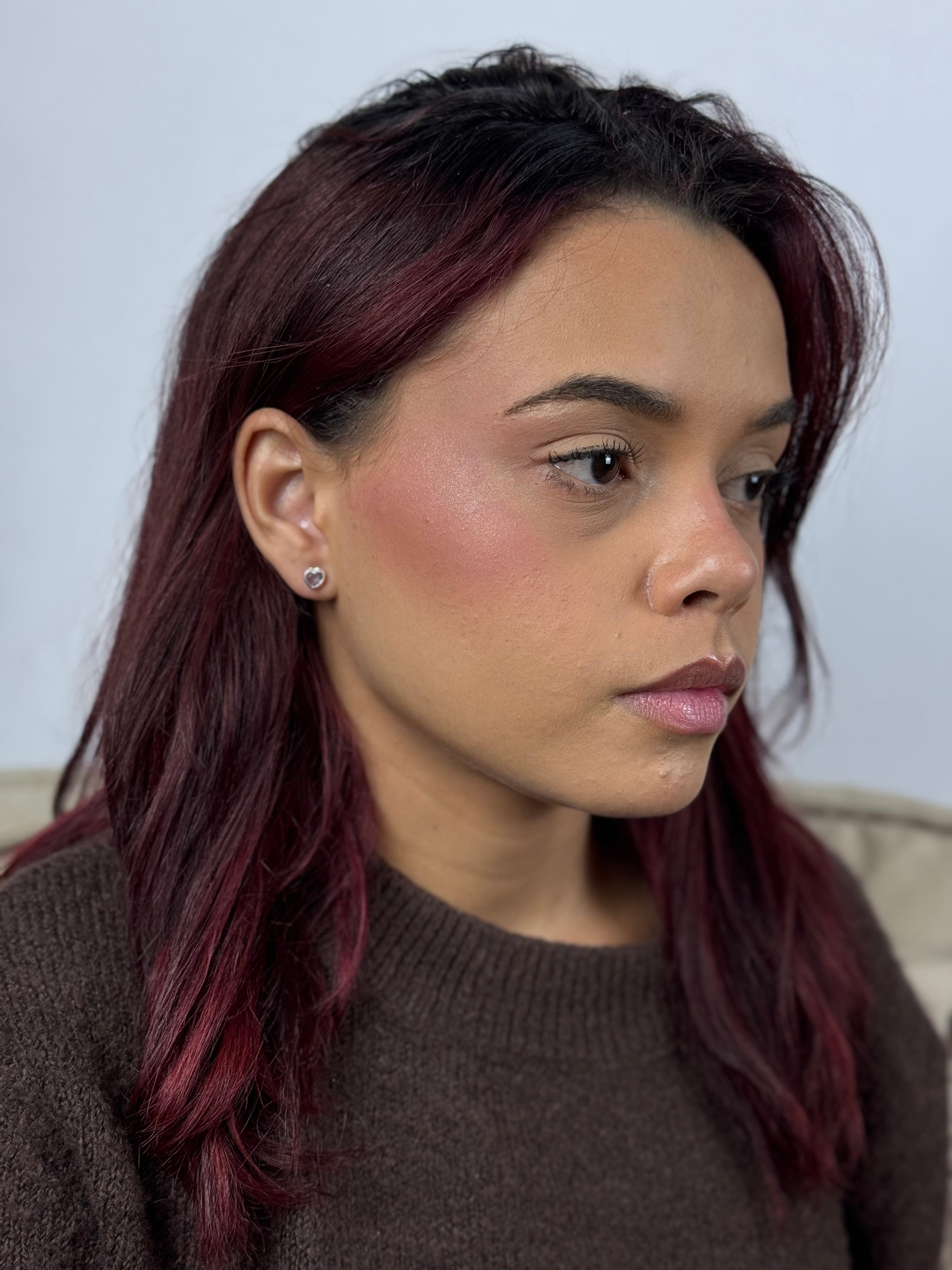 Brinco Coração Lilas Prata 925