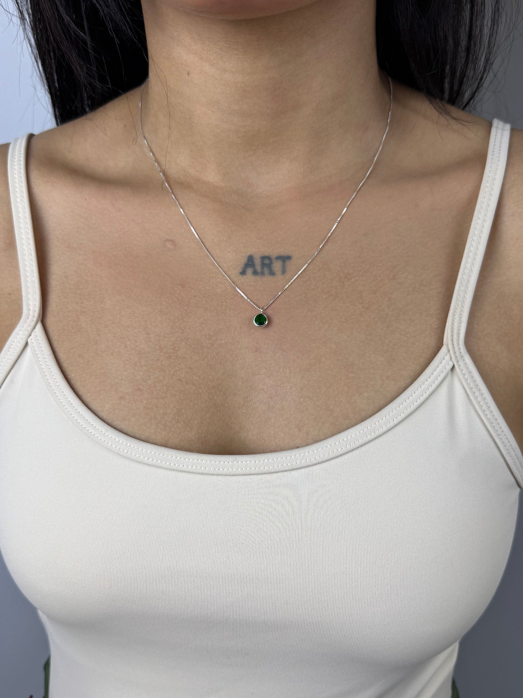 Colar Verde esmeralda Prata 925