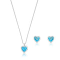 Conjunto Ponto de luz Azul Claro Prata 925