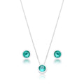 Conjunto Ponto Verde Thifany Prata 925