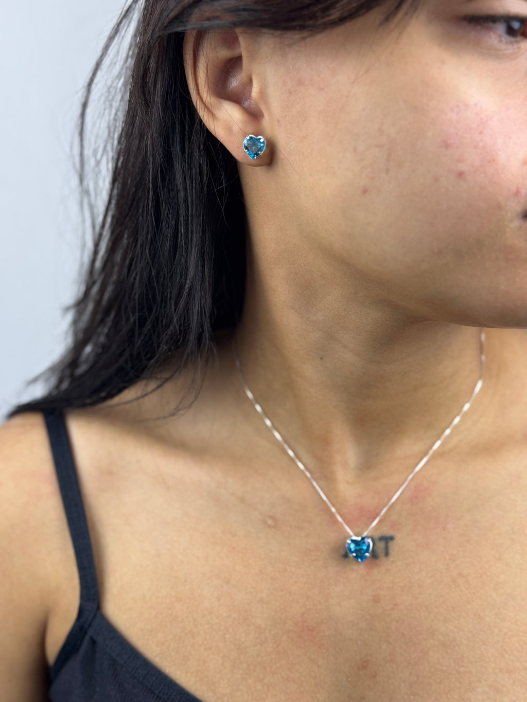Conjunto Universo Blue Prata 925
