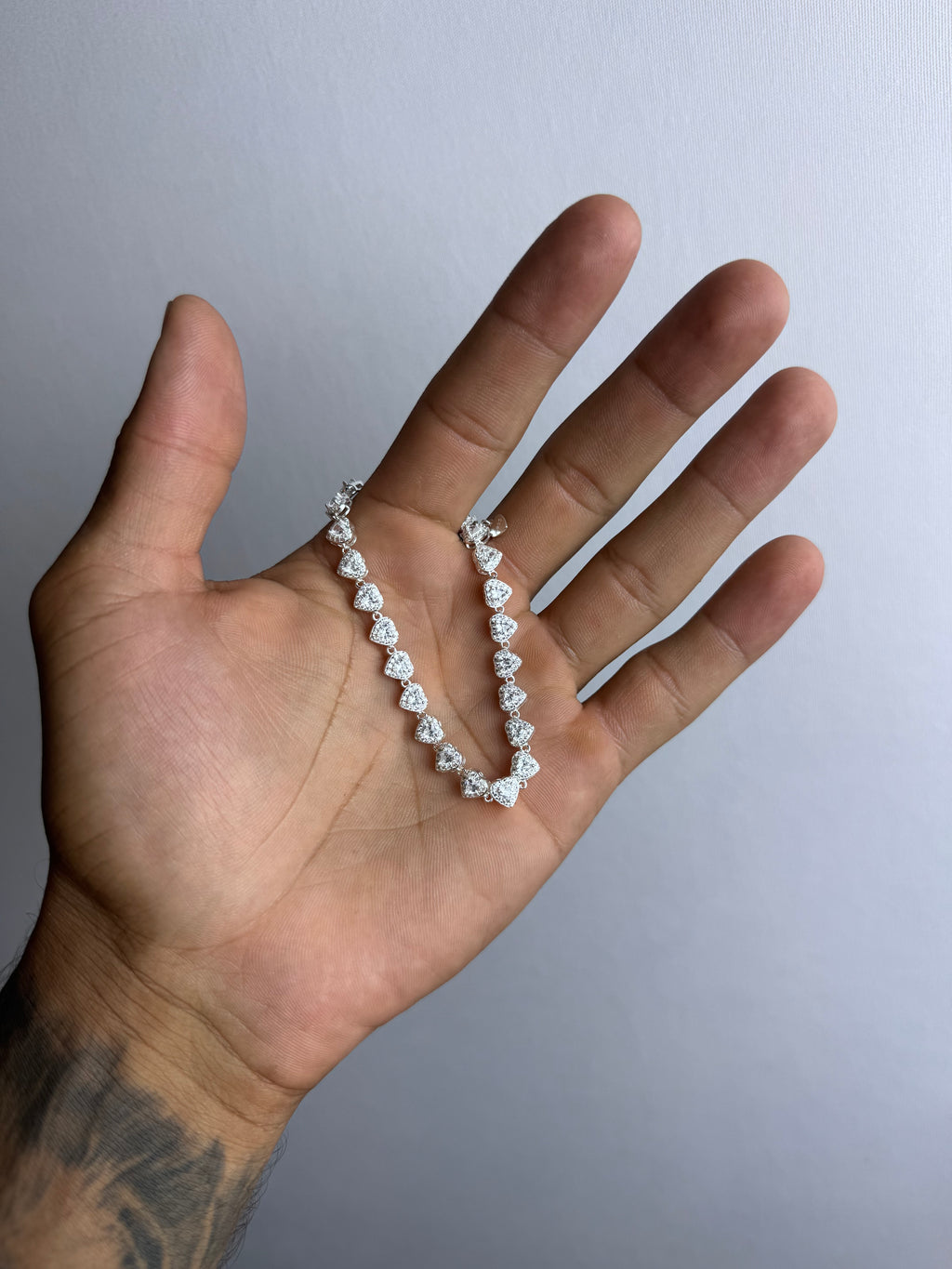 Pulseira Cravejada inspiração Luxo Prata 925