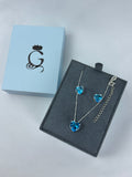 Conjunto Universo Blue Prata 925