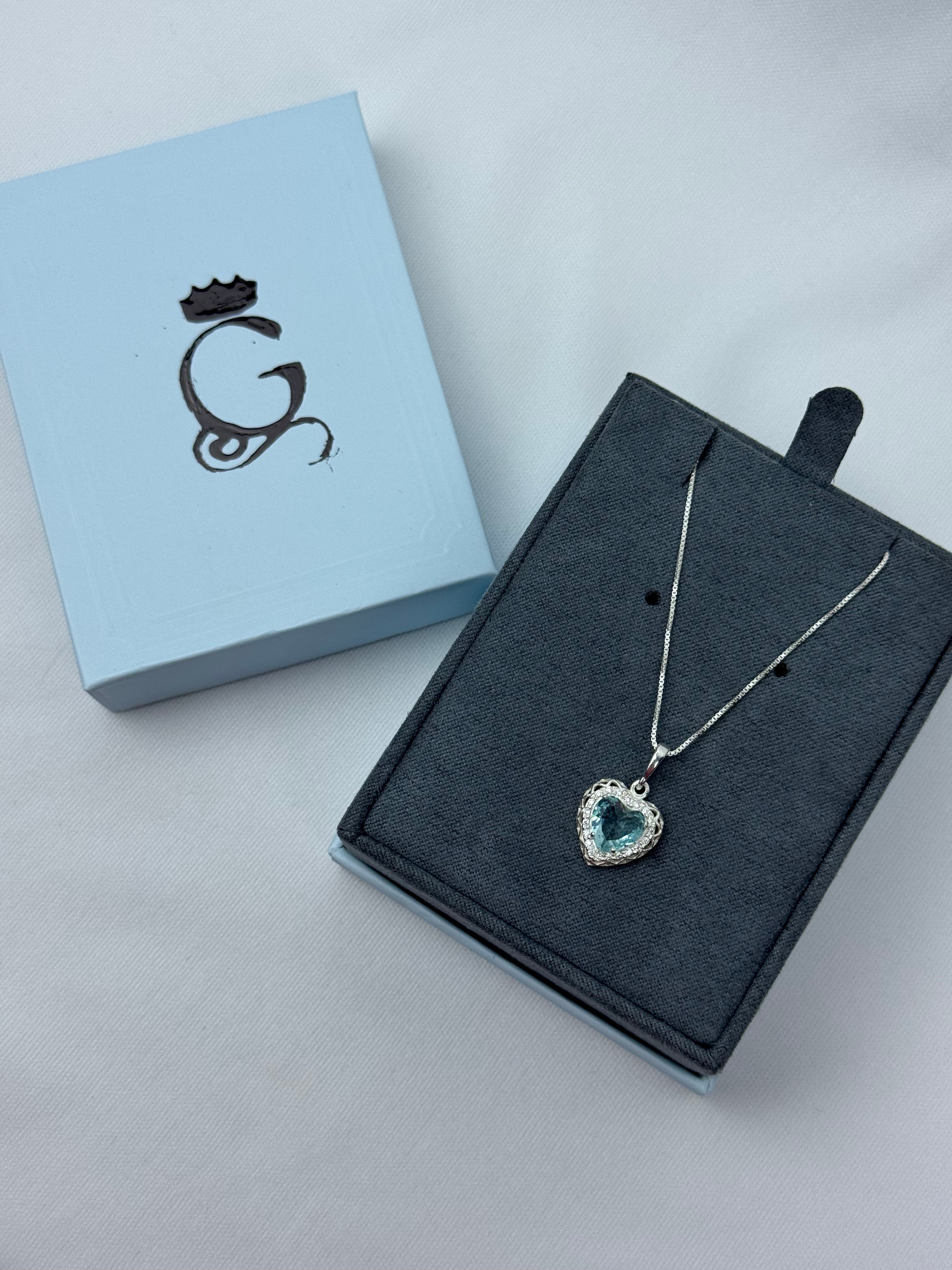 Colar Coração Princesa Prata 925