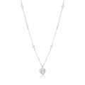 Colar Amor Cristal Brilhante Prata 925