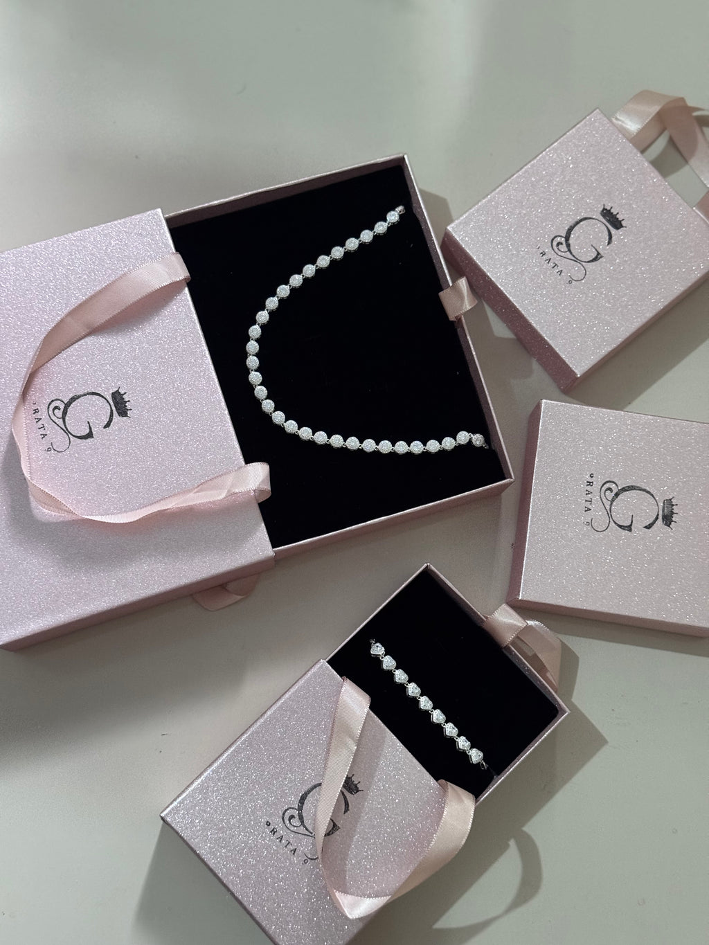 Mix Colar e Pulseira Cravejado inspiração Luxo Prata 925