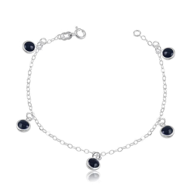 Pulseira Black pontos luz Prata 925