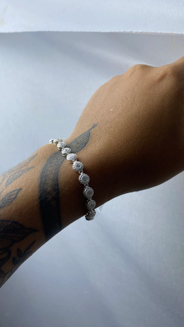 Pulseira inspiração Swarovski Prata 925