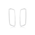 Brinco Argola Retangular G Prata 925