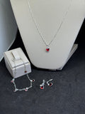 Kit Vermelho Prata 925