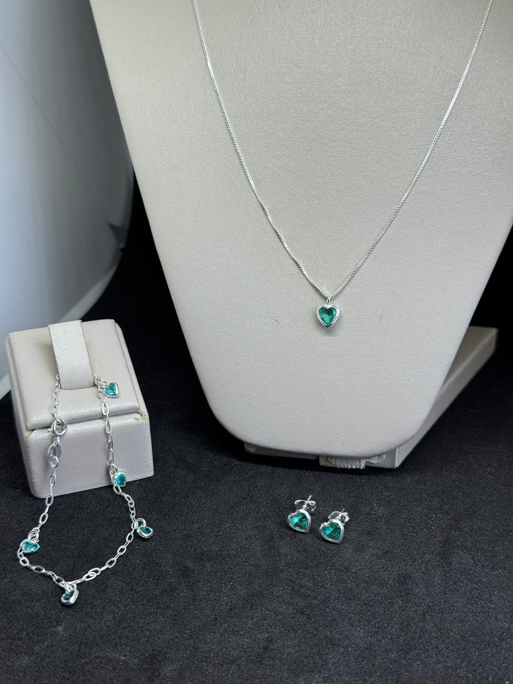 Kit Verde Thifany Prata 925