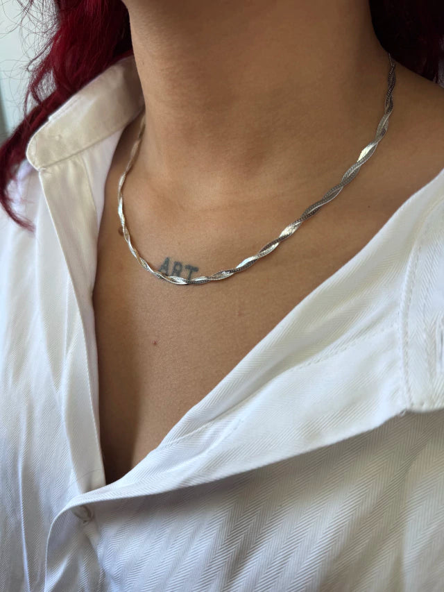 Colar 2 Fios Prata 925