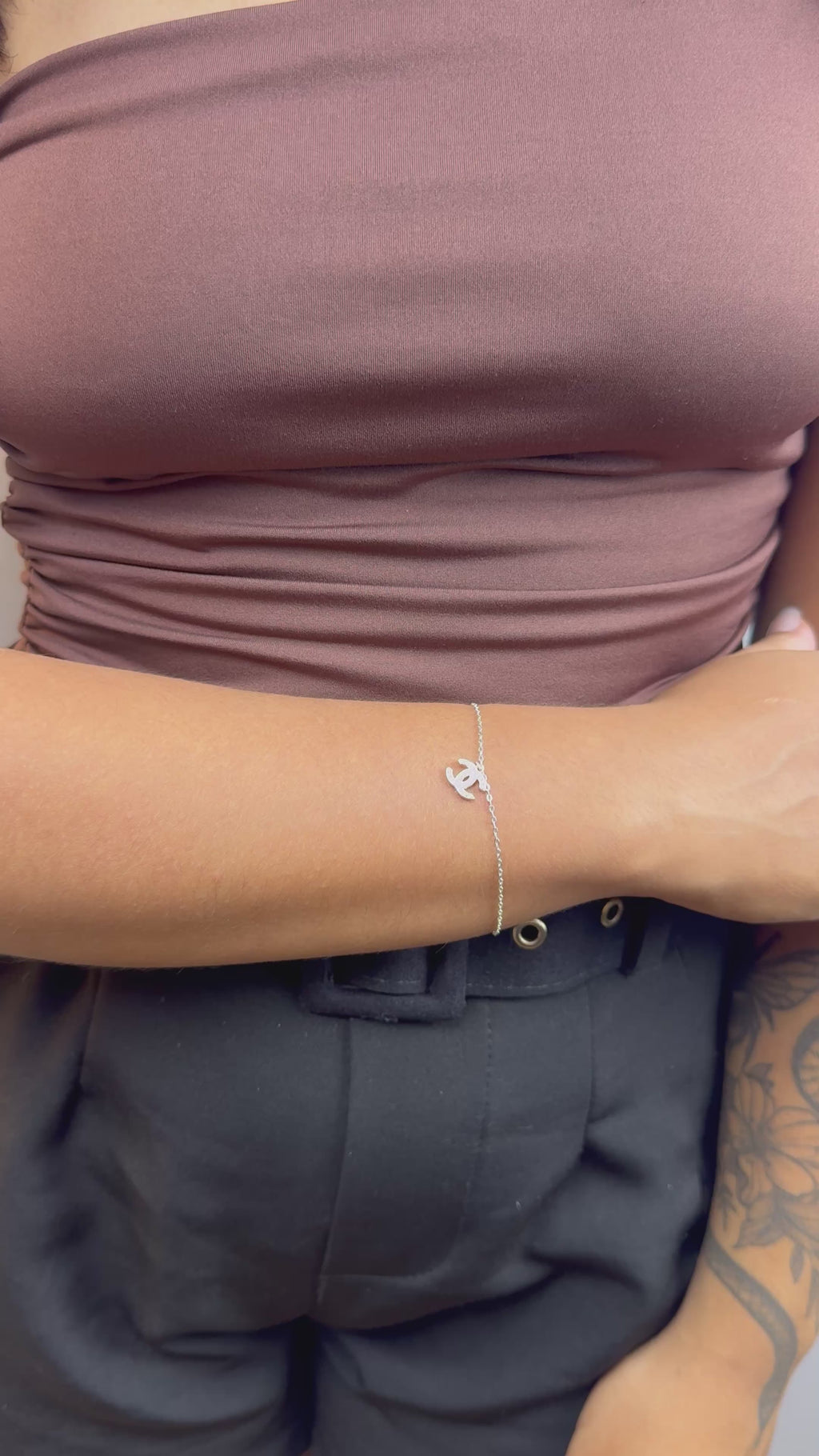 Pulseira inspiração Chanel Prata 925
