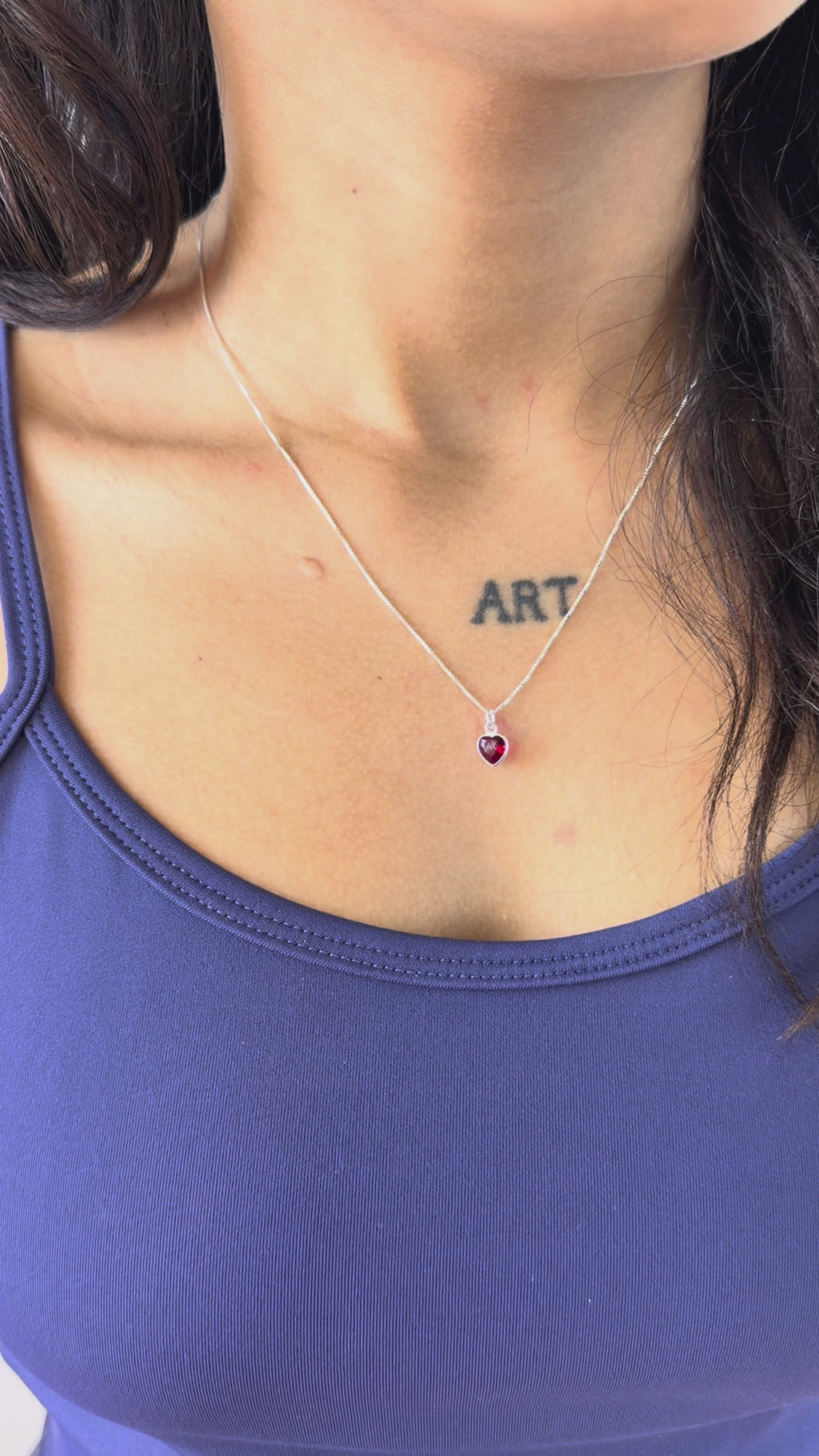 Conjunto Coração Vermelho Prata 925