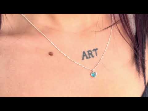 Conjunto Coração Azul Claro Prata 925